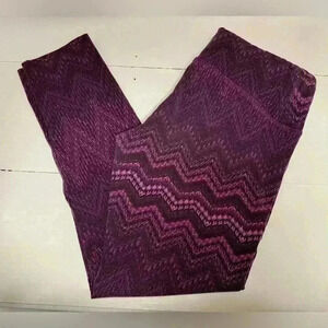 Tuff Athletics women’s athletic leggings purple full length size medium